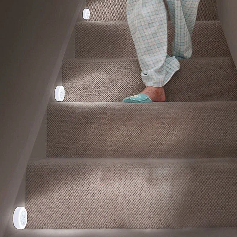 

4/5/6/8/9pcs LED Infrared PIR Motion Sensor Battery Powered 6 led Night Light Wireless Detector Wall Lamp for Closet Cabinet