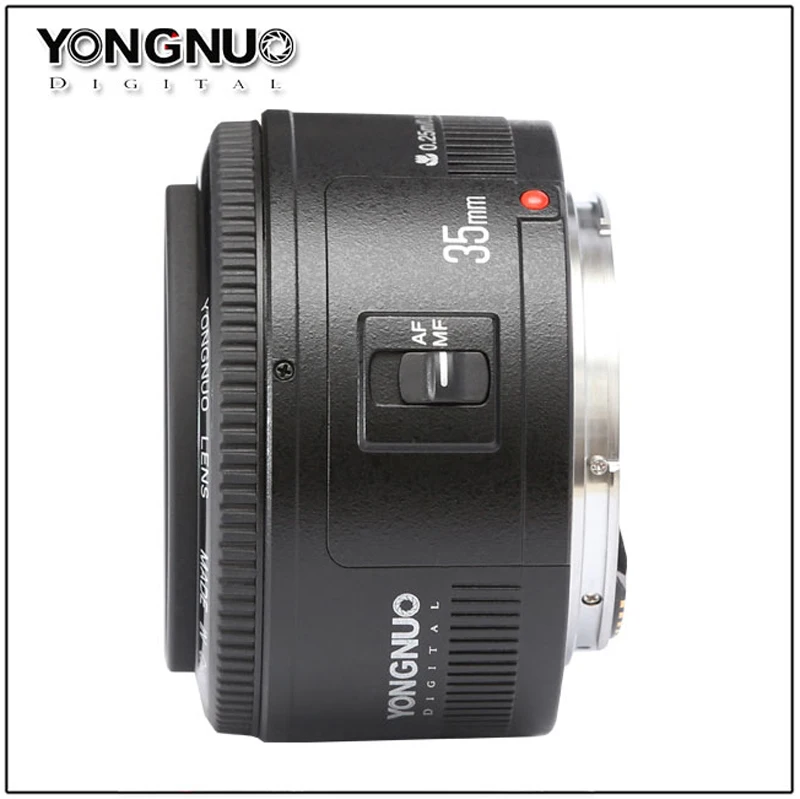 35 мм Объектив Светодиодная лампа для видеосъемки Yongnuo YN35mm F2.0 широкоугольный объектив с фиксированным фокусным расстоянием цифрового однообъективного зеркального фотоаппарата объектив для canon 600d 60d 5DII 5D 500D 400D 650D 600D 450D 60D 7D