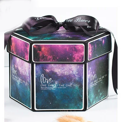 style 11 Подарочная коробка, вечерние подарочные коробки с надписью Love Explosion для юбилея, скрапбукинга «сделай сам», фотоальбом, подарок на день рождения, 15x15x15 см - Цвет: style 11