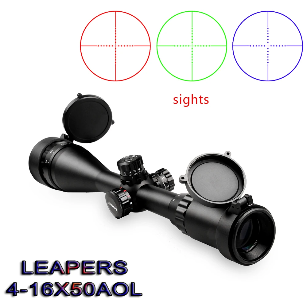 Известный бренд LEAPERS 4-16X50 оптический прицел военный использование открытый охотничий прицел воздушная винтовка снайперская винтовка специальный совок
