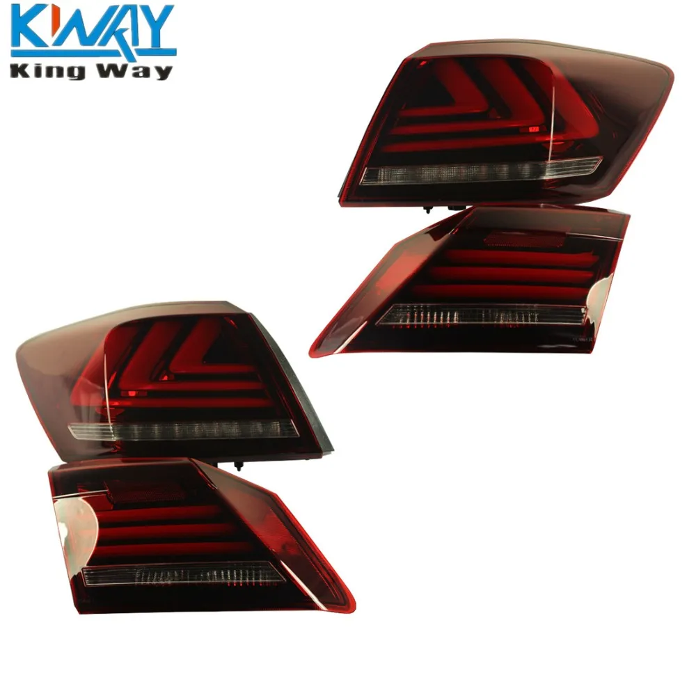 King Way-красный дым светодиодный тормозной задний фонарь L/H для 2013 2014 2015 Honda Accord 4 DOOR