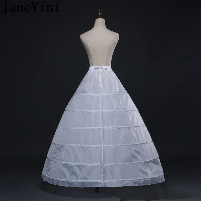 JaneVini 2019 Big Petticoat 6 Hoops Ball Gown Black Crinoline White Women Wedding Dress Underskirts Bride Underwear | Свадьбы и