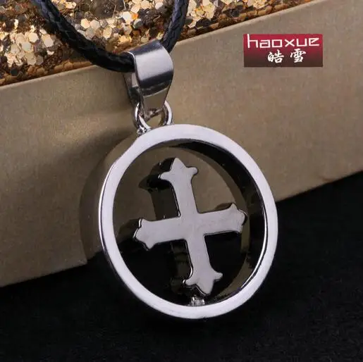 1 шт Braveman Ювелирные изделия новый дизайн круг крест человек ожерелье высокое