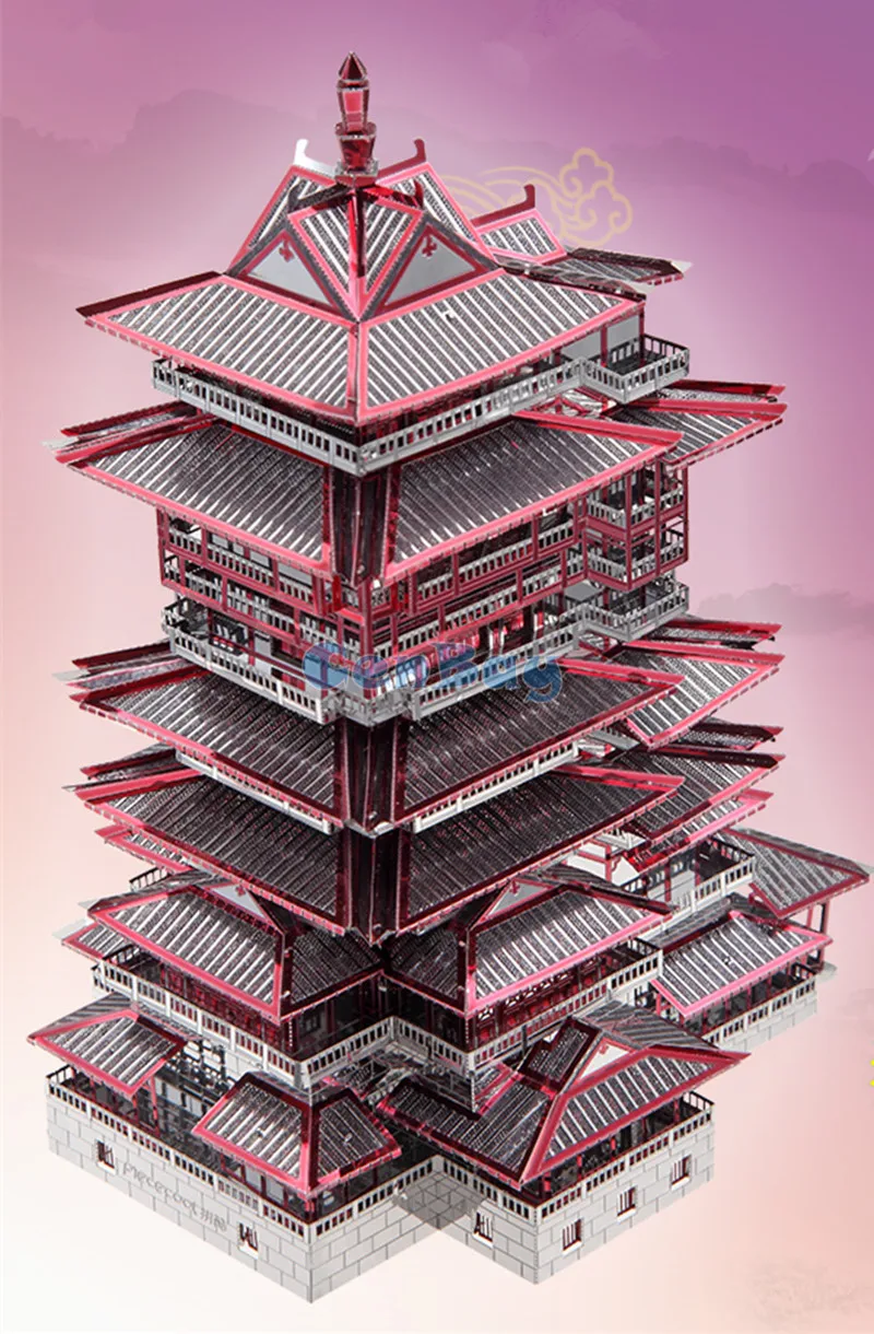 Piececool новейшие 3D металлические пазлы "YUEWANG TOWER" из 7 шт. металлических листов 3D модели наборы DIY Забавные подарки для детей игрушки