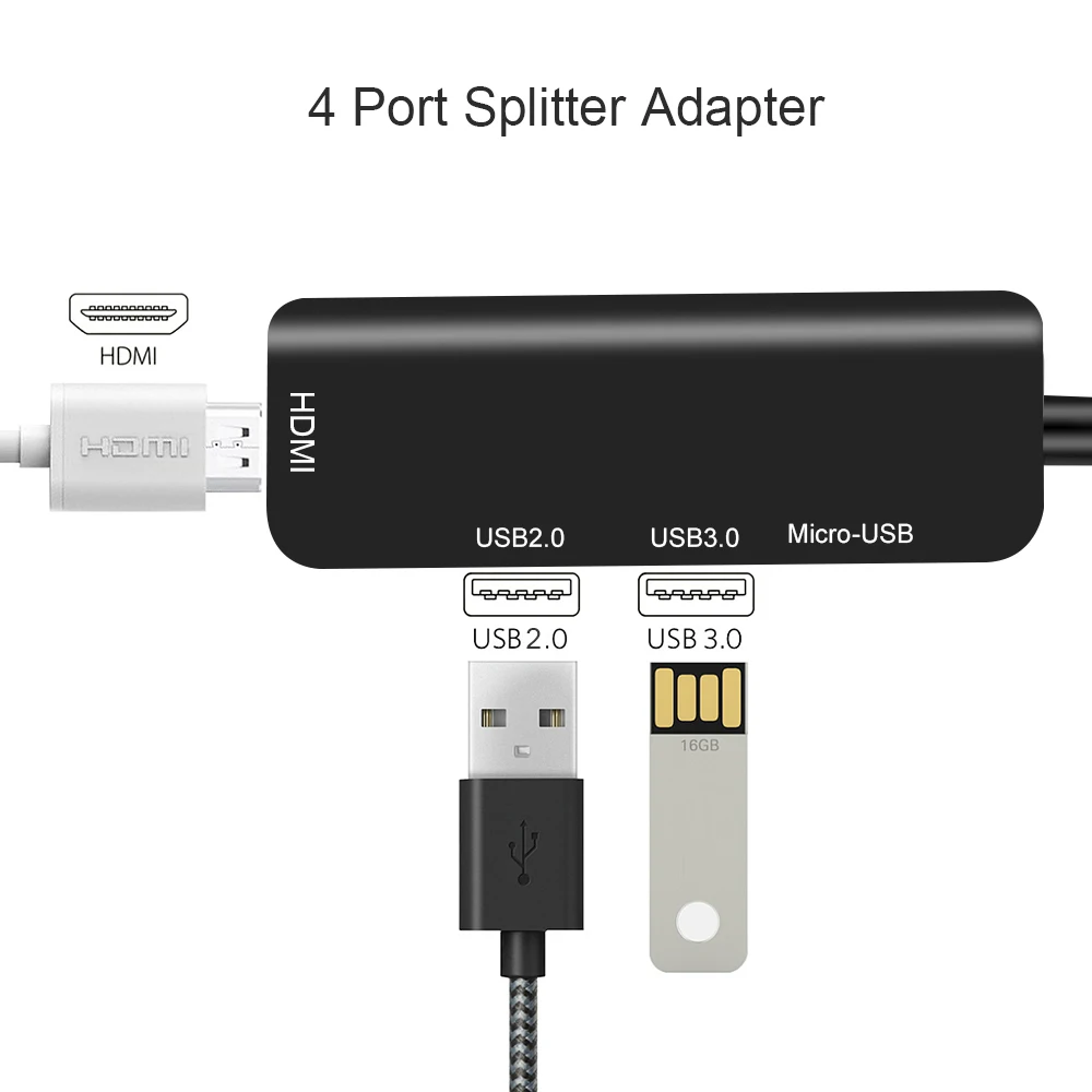 Мульти Usb 3 0 2 тип C концентратор 4 порта адаптер сплиттер для клавиатуры принтер
