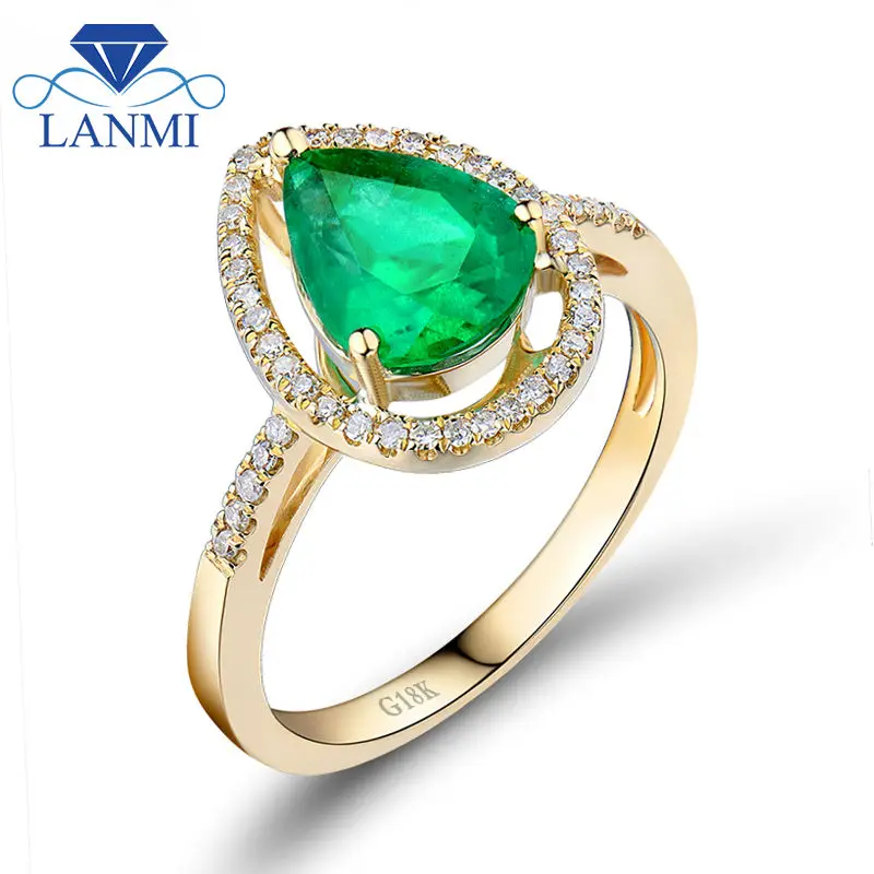 Кольцо обручальное с натуральным изумрудом 7x9 мм|gold natural|fine jewelryemerald gemstone |