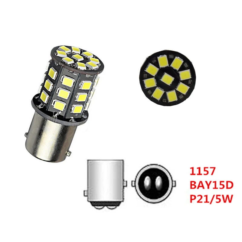 2 шт. белый S25 1157 33 SMD LED BA15S P21W автомобильные сигнальные светодиодные фонари заднего хода 12В 24В авто светодиодные лампы cay Стайлинг (art.: 7a5a409d7) - 7a5a409d7