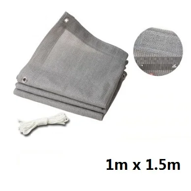 1m x 1.5m Солнцезащитная сетка для загара HDPE сетчатый балкон, двор, домашнее шифрование, утолщенная, индивидуальный бутик, серая Солнцезащитная сетка - Цвет: 1m x 1.5m