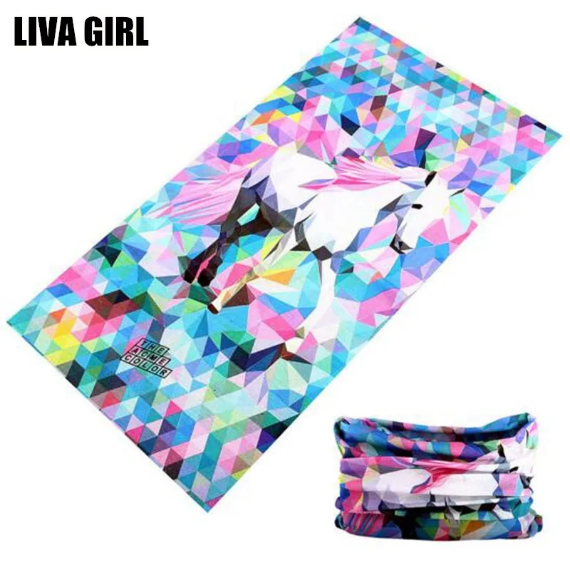 Liva Girl модный Печатный ободок Бандана Шарф Многофункциональный бесшовный маска