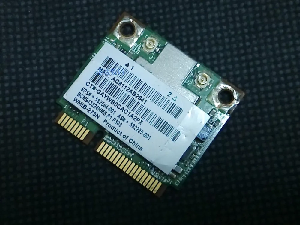 Беспроводная Wlan Wi Fi карта SSEA для HP BroadCom BCM943224HMS BCM43224 half MINI PCI E 582564 001 518434 001|wireless card|wlan