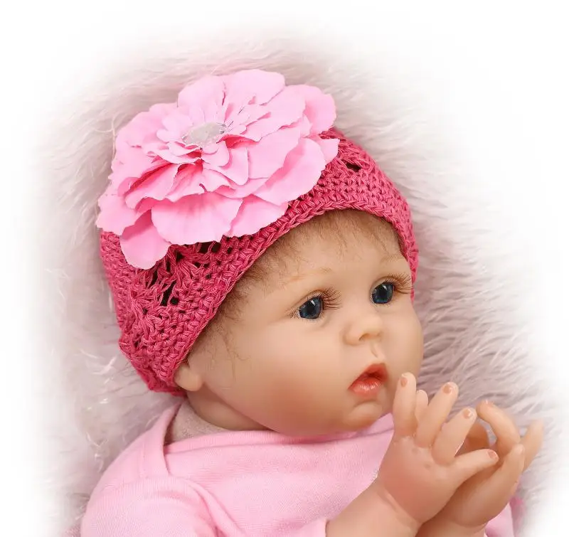 NPK 22 дюймов Reborn куклы младенца силикона Touch Bebe Boneca детский день рождения