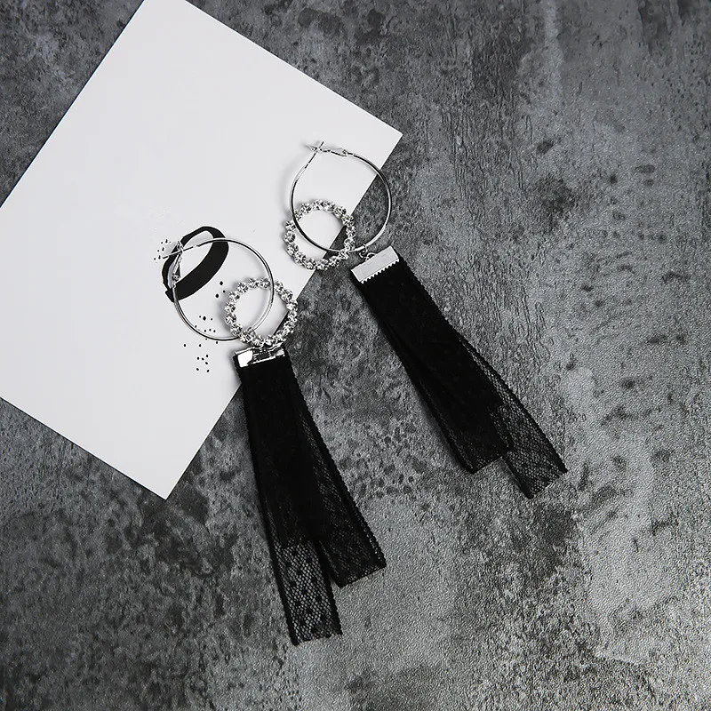 2017 милые сексуальные дизайнерские кружевные длинные серьги для женщин