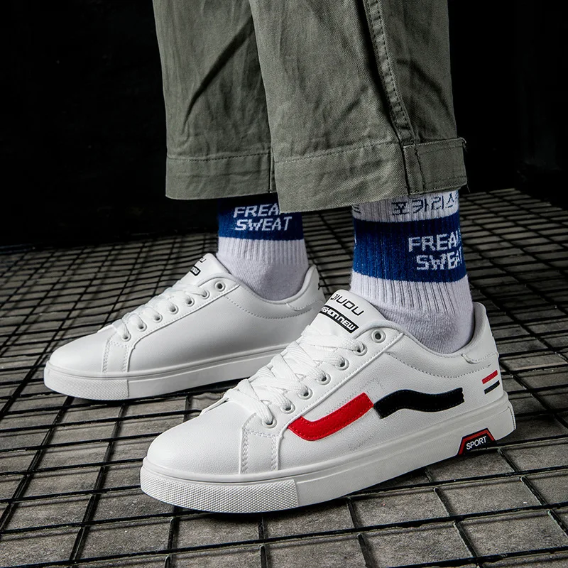 2019 New Skateboarding Shoe For Men Solid Low Flat Lace Up Rubber Outsole Sport Shoes Wearing Outdoor Athletic Sneakers Footwear | Спорт и