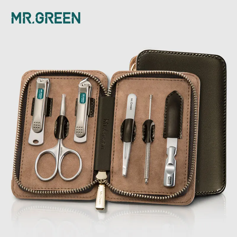 MR. GREEN 6 в 1 Набор для стрижки ногтей с чехол ухода за ногтями педикюрные