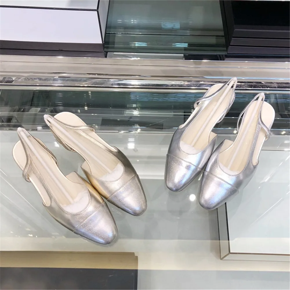Queepace Designer Brands Italy Top Mirror Quality Women's Shoes Cow Leather Women's Sandals Ankle Straps Women's Flats Sandals