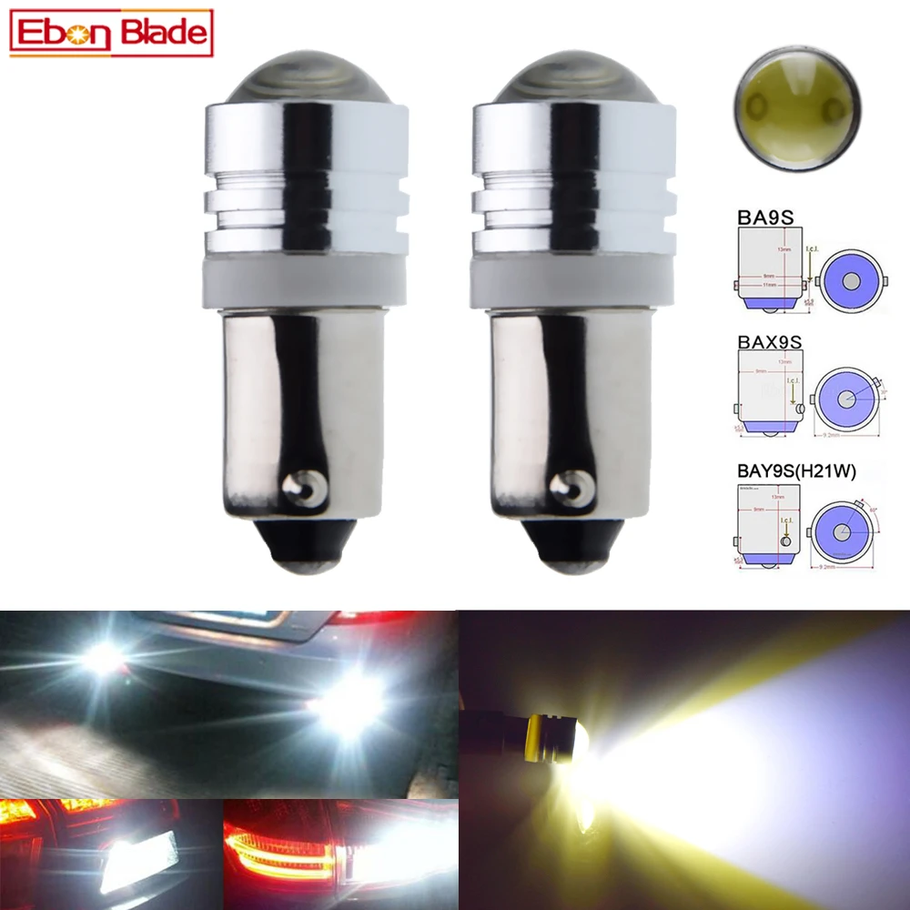 2x T4W BA9S BAX9S H6W BAY9S H21W 6V 12V 24V DC Car Motor LED Bulb Interior Lamp Projector Side Marker Backup Reverse Light White