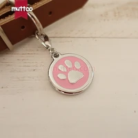 20pcslot 30mm paw print dog tags dog id tags for petsfree shipping metal round dog name tags collar cat puppy blank dog charm