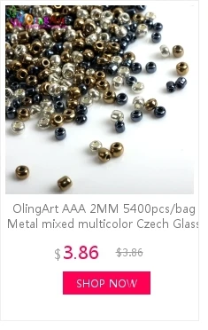 OlingArt 2 мм 1700 шт металлический микс разноцветных Стеклянных Бусин DIY женские серьги браслет колье ожерелье Изготовление ювелирных изделий