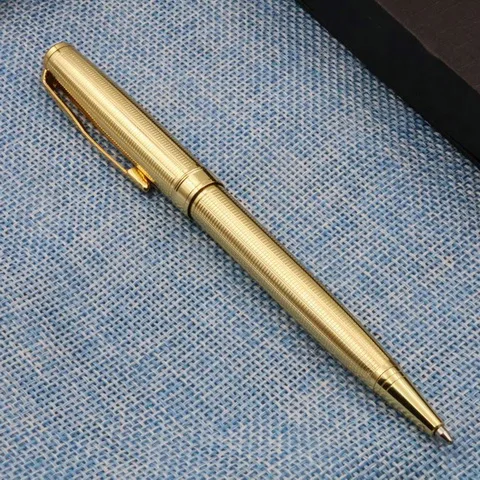 Студенческая ручка Золотая стрелка клип линия Золотой nsteel плавность пишущая шариковая ручка - Цвет: A1