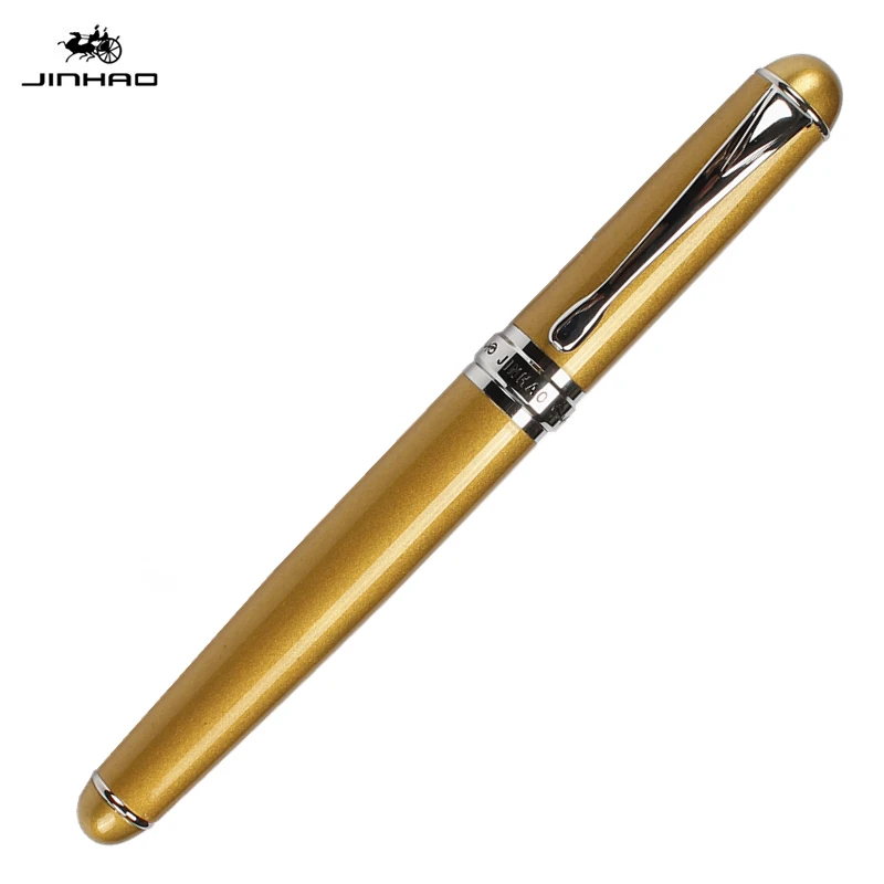As shown Jinhao750 новая квадратная красная ледяная металлическая средняя перьевая офисная деловая ручка чернильная ручка Caligraphy ручка Подарочная ручка можно настроить логотип - Цвет: As shown