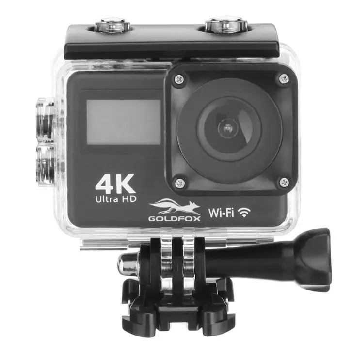 Черный 4K сенсорный экран WiFi Спортивная экшн-Камера lcd двойной экран 1080P водонепроницаемый Спорт DV велосипедный шлем камера Мини DVR Дистанционное управление - Цвет: Черный