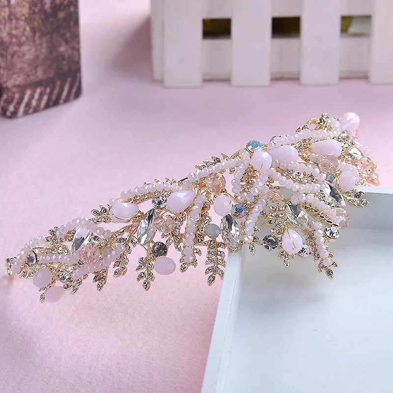 2017 New Arrived Tiaras Crown Hair Ornaments Wedding Hairwear Fantastic Pearl Crystal Bridal Headdress Accessories | Украшения и