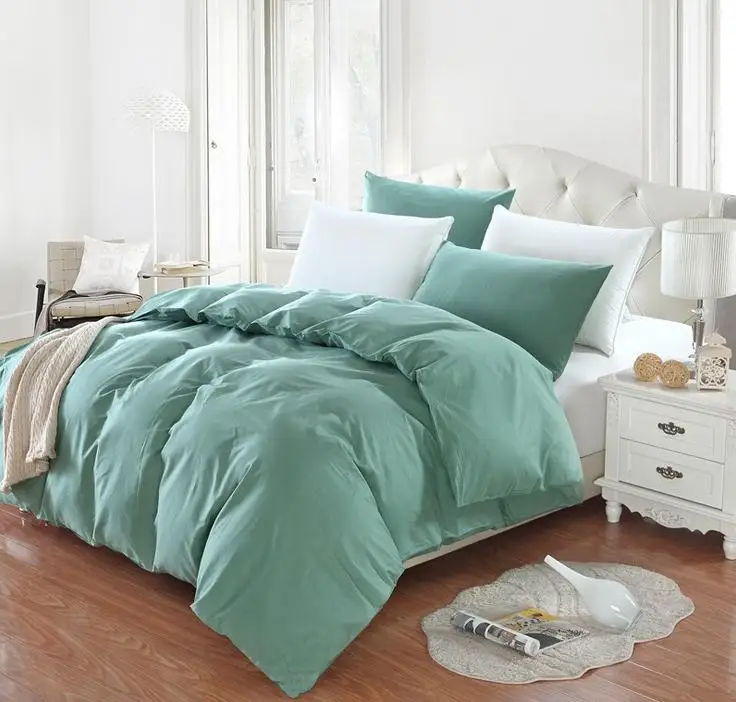 Однотонное хлопковое двойное Полноразмерное одеяло королевского размера