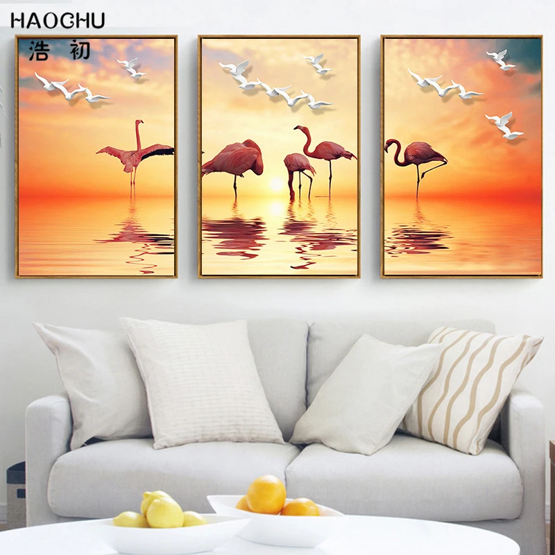 Настенная картина с рисунком в скандинавском стиле | Дом и сад