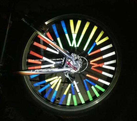 Велосипедная стальная Светоотражающая полоса спицы ветровое огнеупорное колесо