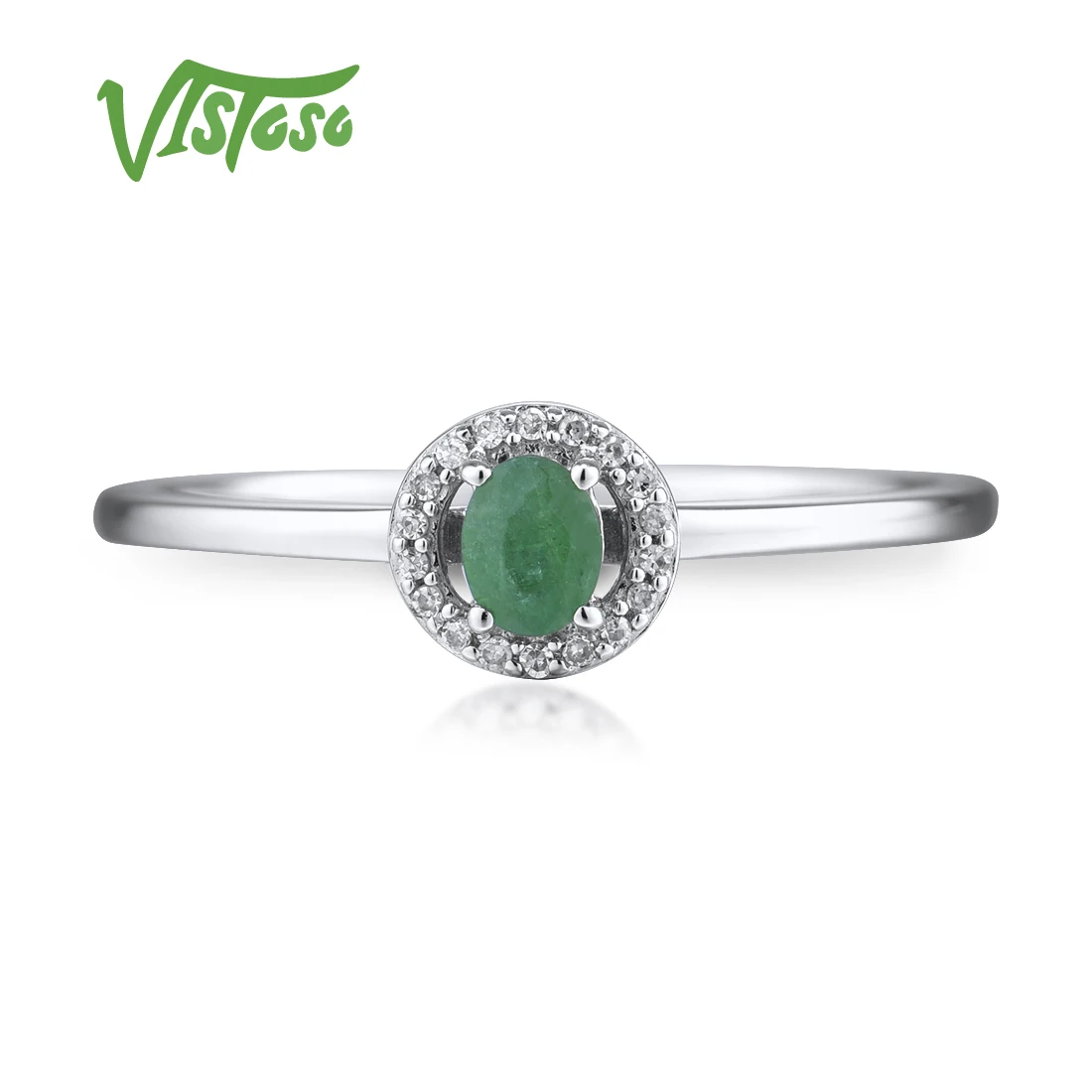 VISTOSO, 14 K, белое золото, кольца для леди, подлинный Блестящий Бриллиант, необычный сапфир, рубин, изумруд, обручение, юбилей, шикарное, хорошее ювелирное изделие