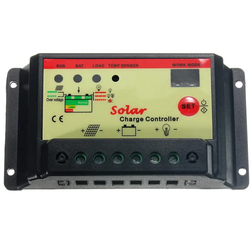 Leora 12V/24V 10A Солнечный контроллер для системы солнечной энергии ЖК дисплей ШИМ