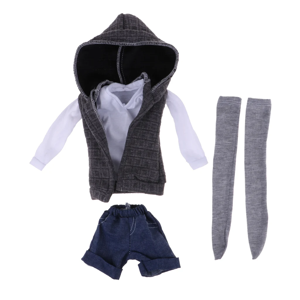 

Комплект одежды из жилета и брюк с чулками для куклы 1/3 BJD, 4 шт.