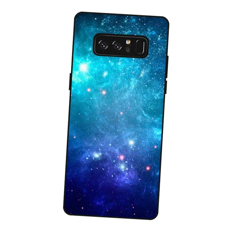 N402 Космос Звезды Черный силиконовый чехол Обложка для samsung Galaxy Note 3 4 5 8 9 10 M10 M20 M30 |