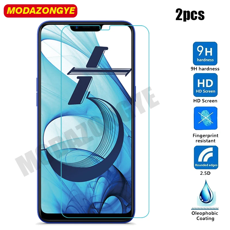 2pcs Tempered Glass Oppo AX5 Screen Protector A X5 AX 5 CPH1851 OppoAX5 Protective Film 6.2&quot | Мобильные телефоны и
