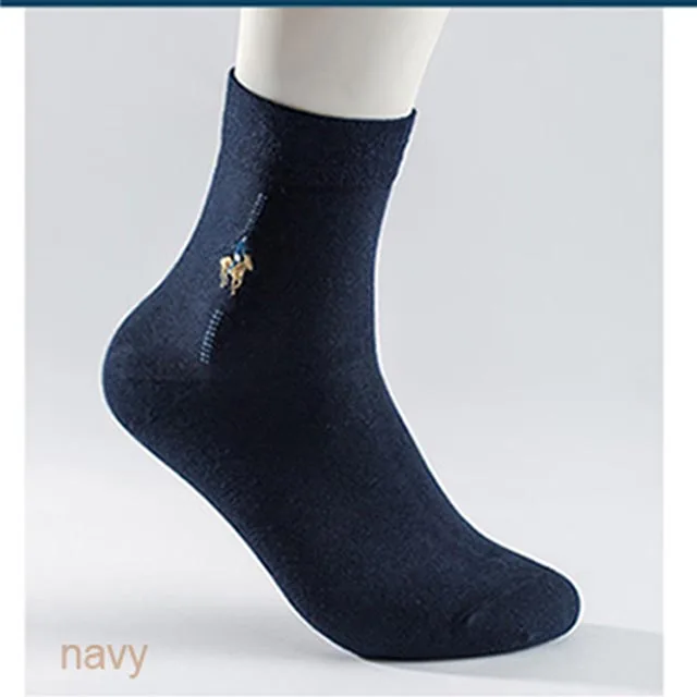 5 pairs of navy 5 пар, Pier Polo, мужские хлопковые фирменные носки, Осень-зима, Аутентичные мужские носки в деловом стиле, высокие носки, подарки для мужчин - Цвет: 5 pairs of navy