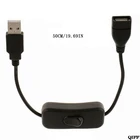 Прямая поставка и оптовая продажа 50 см USB 2,0 A штекер-гнездо Удлинительный кабель с выключателем кабеля для ПК USB светодиодный вентилятор зарядное устройство APR29