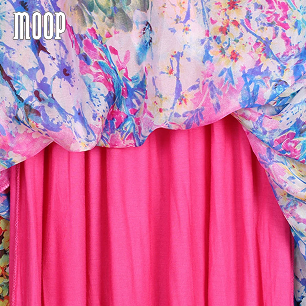 Лето Boho розовый желтый натуральный цветочный шелковое платье длинное пляжное