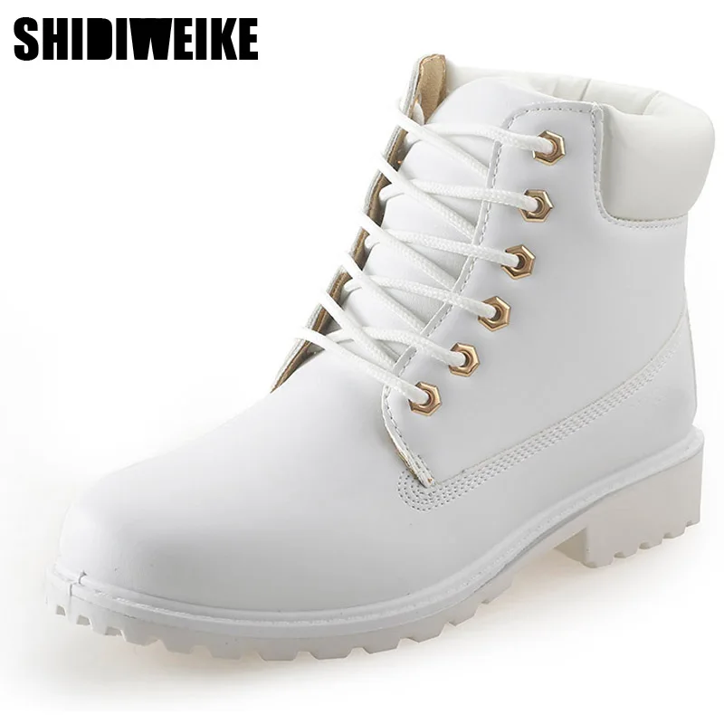 SHIDIWEIKE/осенне зимние женские ботильоны Новые модные ботинки для девочек Женская