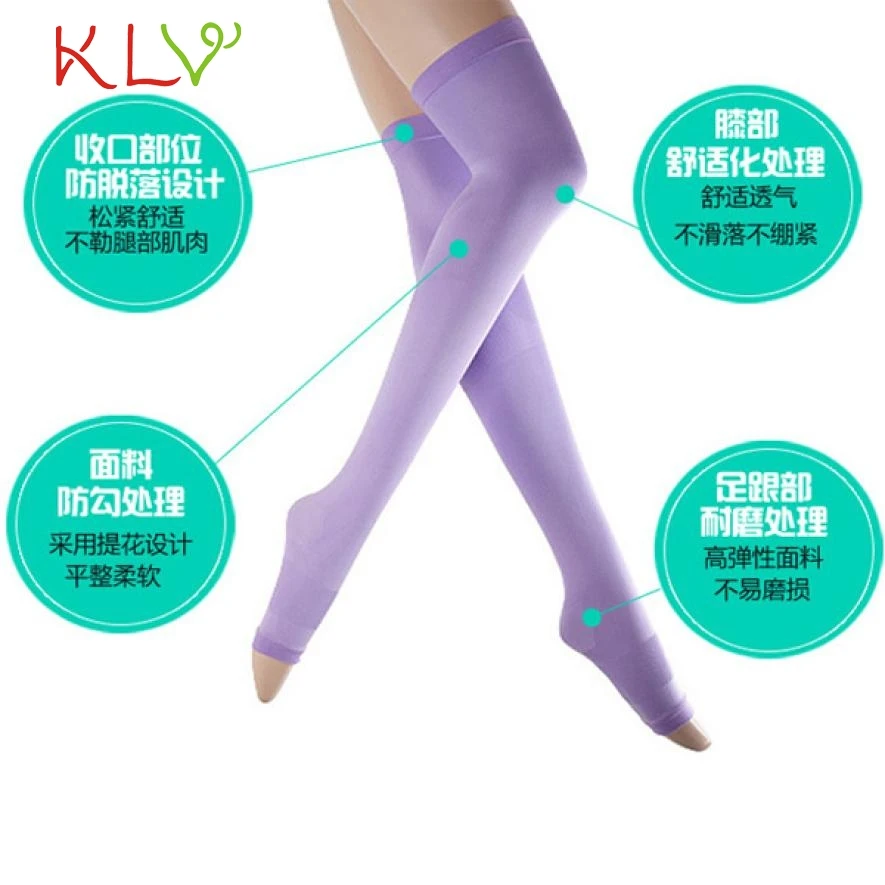 Чудесные женские чулки для похудения на ночь компрессионные ног черные