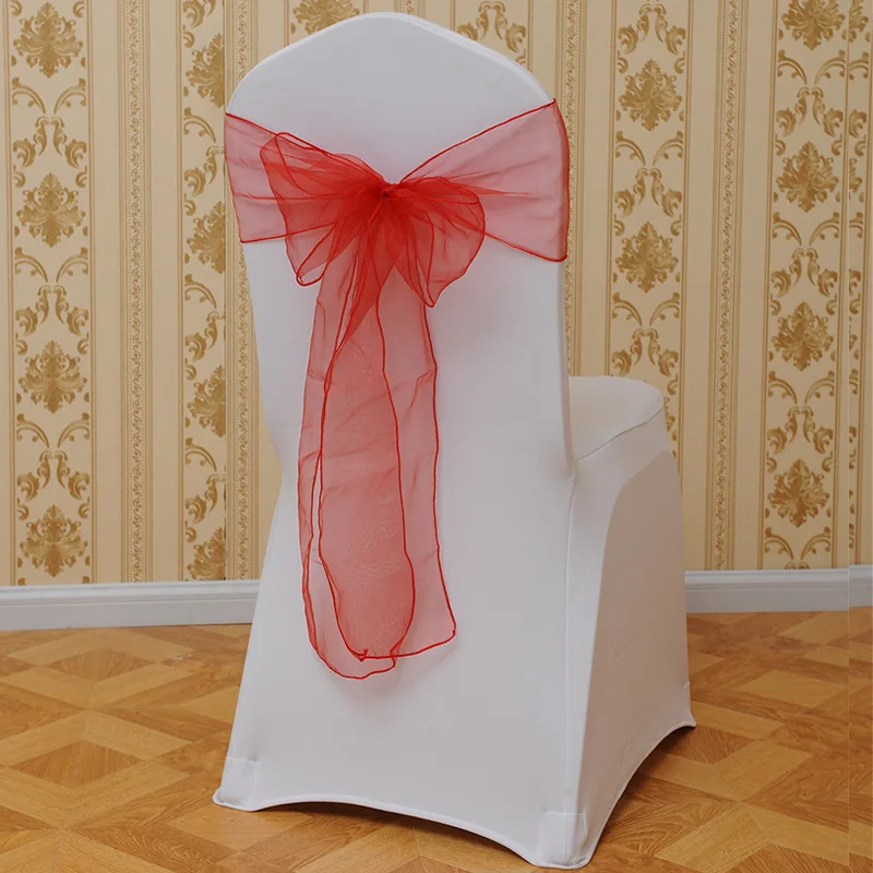 Горячая Распродажа органза свадебное кресло с поясом и бантом чехол для стула