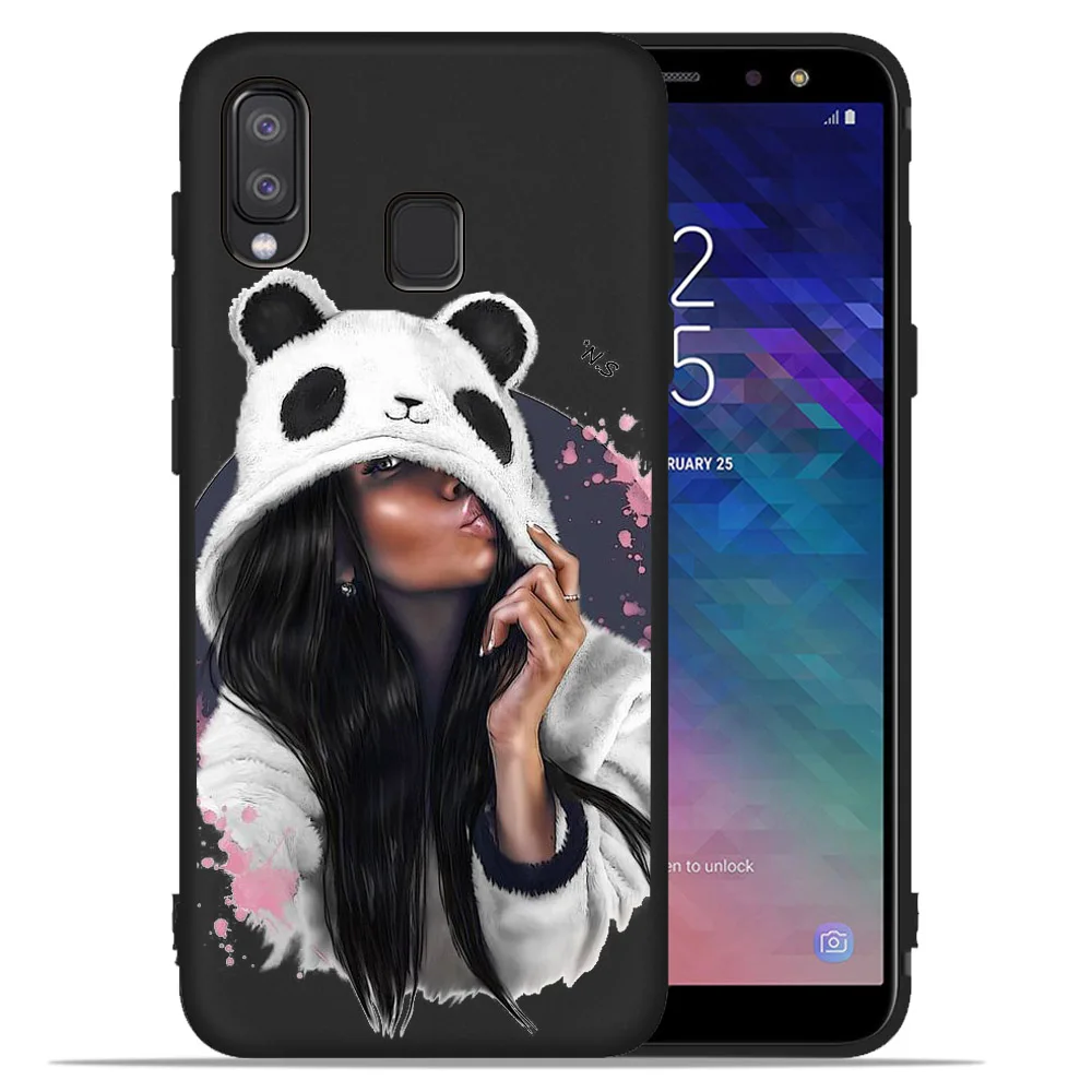 Черный чехол из ТПУ для Samsung Galaxy A7 A92018 Etui Baby Mom Girl A30 40 50 70 A6 A8 Plus 2018 A320|Чехлы-накладки|