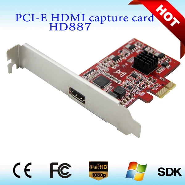 Дешевая продажа 1080p 30 кадров в секунду одноканальная Плата видеозахвата Full HD PCIE
