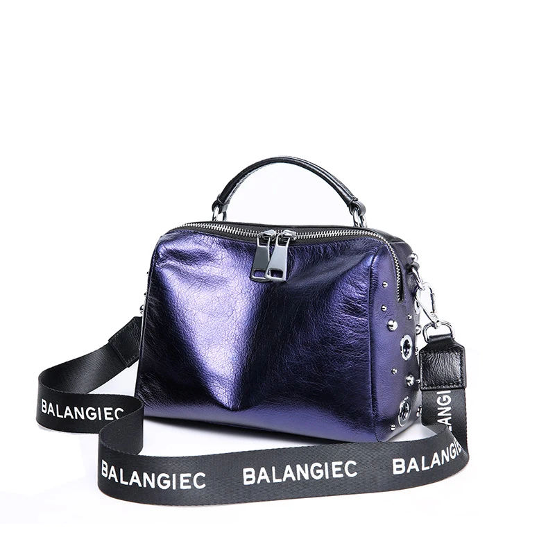 Перламутровые цвета для женщин Натуральная кожаные сумочки модельер кратер