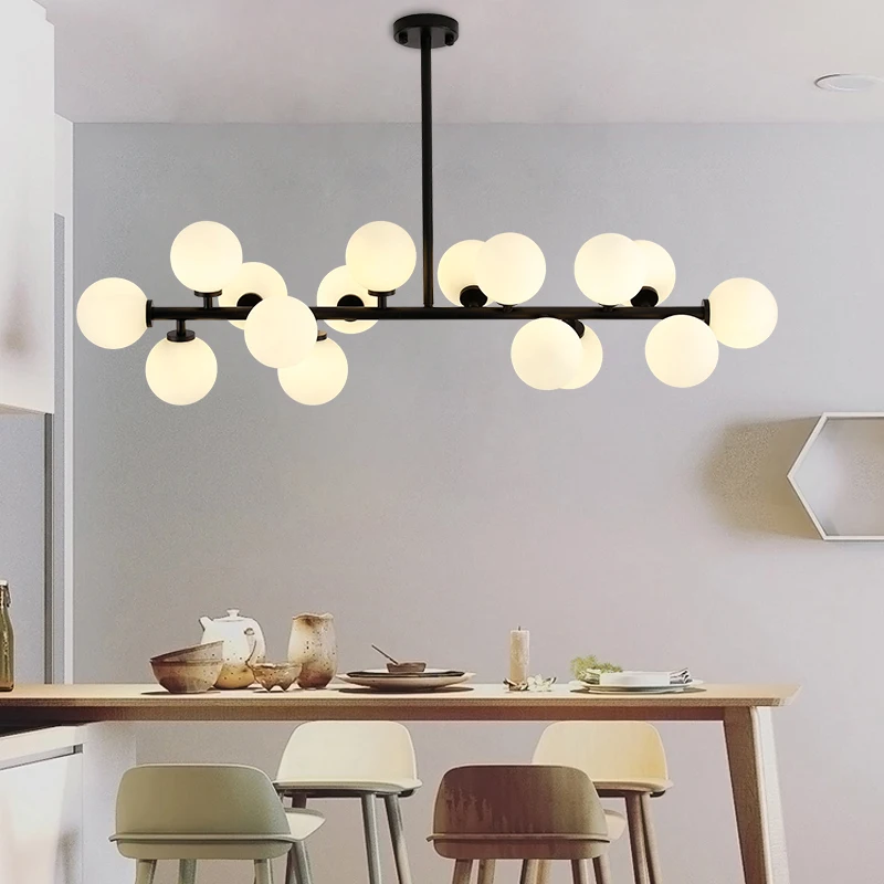 Золотой/черный магический Bean LED подвесные светильники для столовой винтажный