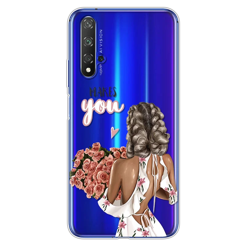 0cbaomg Модные черно-коричневые накладки для мамы и дочки, для huawei Honor 20, чехол s 6,2", мягкие чехлы из ТПУ для huawei Honor 20 Pro, чехол - Цвет: 0cbaomg
