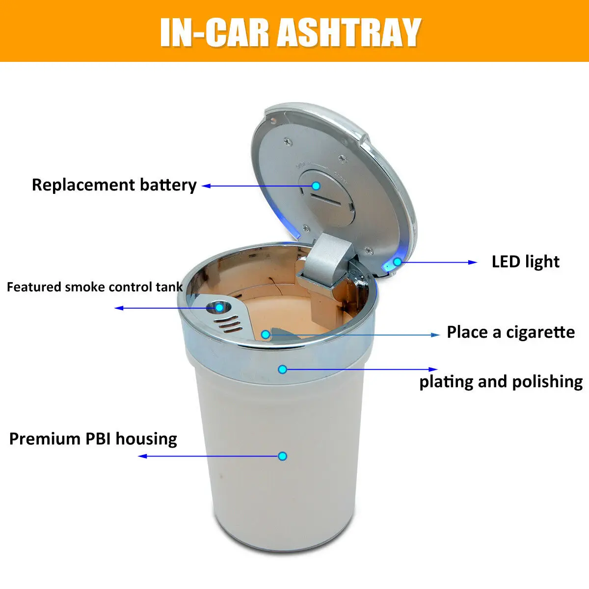 Светодиодный светильник портативный автомобильный держатель для сигарет