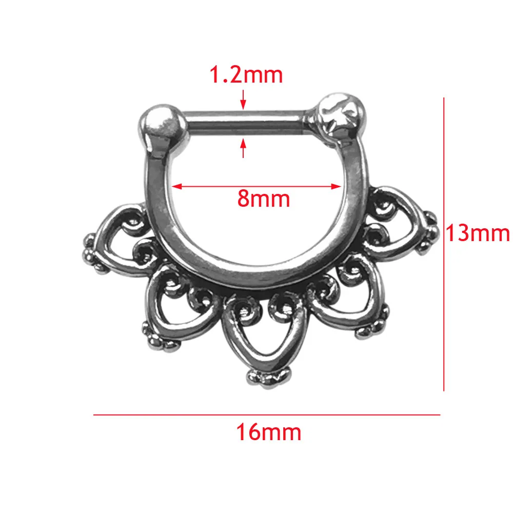 Женское ретро кольцо для пирсинга носа 1 2 мм 16 г шт.|jewelry joint|jewelry making tool setjewelry ring spacer