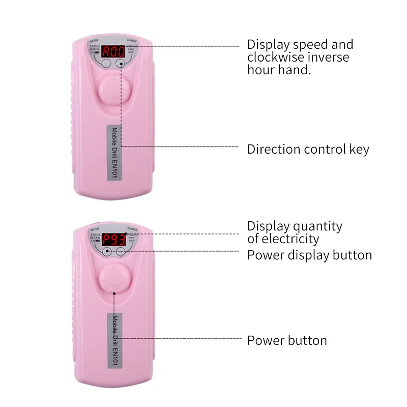 Распродажа! Аккумуляторная портативная машинка для маникюра и педикюра 30000