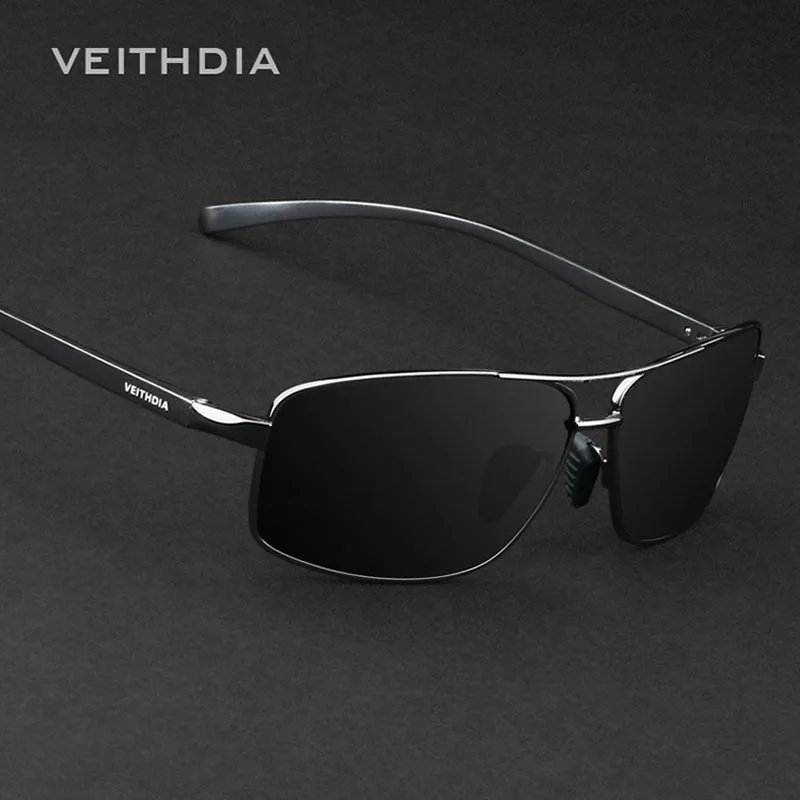 Мужские винтажные солнцезащитные очки VEITHDIA с поляризационными стеклами в