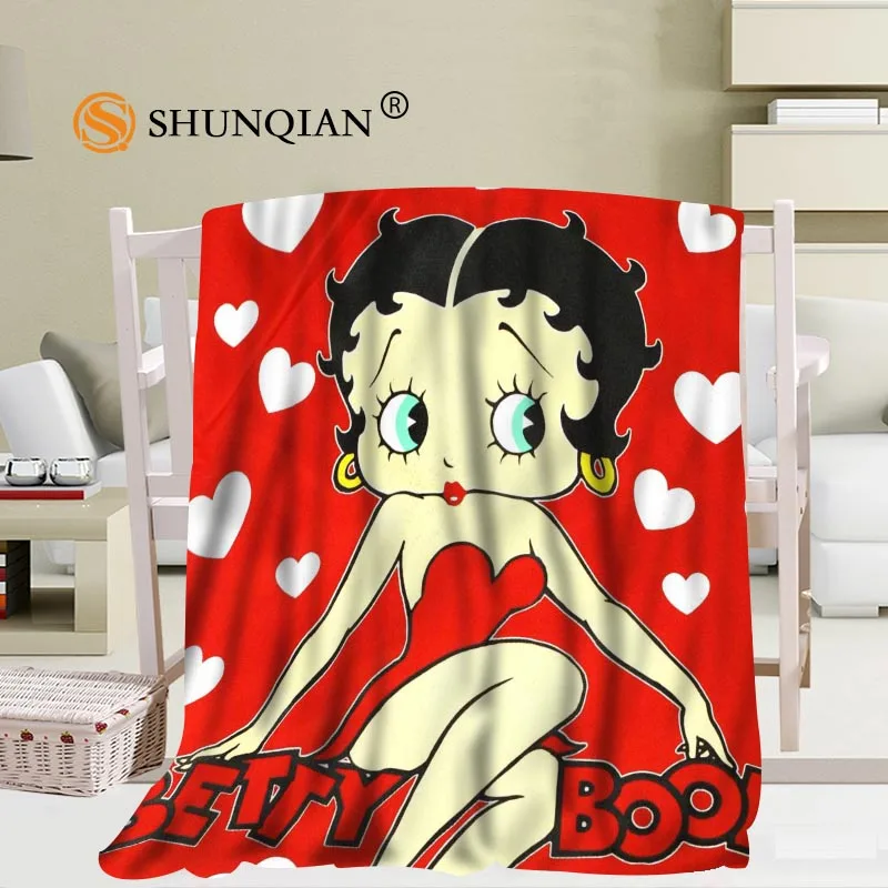 Economici Personalizzato Betty Boop Coperta Ufficio Divano Coperta Portatile Morbida Coperta Letto Aereo Viaggio Adulto Coperta Casa
